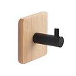 KIAMAMI VALENTINA - Porte-Manteau Mural En Bois De Bambou Et Métal Noir Mat - vignette