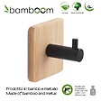 KIAMAMI VALENTINA - Porte-Manteau Mural En Bois De Bambou Et Métal Noir Mat - vignette
