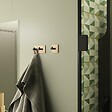 KIAMAMI VALENTINA - Porte-Manteau Mural En Bois De Bambou Et Métal Noir Mat - vignette