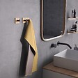 KIAMAMI VALENTINA - Porte-Manteau Adhésif En Bois De Bambou Naturel Et Métal Noir - vignette