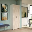 KIAMAMI VALENTINA - Armoire Polyvalente Et Armoire À Chaussures Blanche Avec 2 Portes En Orme - vignette