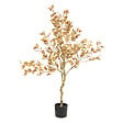 FEERIC LIGHTS & CHRISTMAS - Déco de Noël Arbuste Eucalyptus Doré en pot H 120 cm - vignette