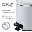 KIAMAMI VALENTINA - Poubelle De Salle De Bains Ronde En Acier Inoxydable À Fermeture Souple De 5 Litres, Actionnée Par Pédale | Papaya - vignette