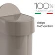 KIAMAMI VALENTINA - Poubelle De Salle De Bains 4,8 Litres Gris Tourterelle En Propylux | Iris - vignette