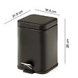 KIAMAMI VALENTINA - Poubelle De Salle De Bain Rectangulaire En Acier Noir 3L  | Artemisia - vignette