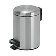 KIAMAMI VALENTINA - Poubelle Ronde De 3 Litres En Acier Inoxydable Satiné À Fermeture Douce, Actionnée Par Pédale | Papaya - vignette