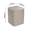 KIAMAMI VALENTINA - Poubelle Carrée Pour Salle De Bains Beige 8L | Agave - vignette