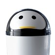 KIAMAMI VALENTINA - Poubelle De Salle De Bains En Résine, 7,5 Litres, Pingouin Noir/Blanc - vignette