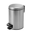 KIAMAMI VALENTINA - Poubelle Ronde De 5 Litres En Acier Inoxydable Satiné À Fermeture Douce, Actionnée Par Une Pédale | Papaya - vignette