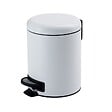 KIAMAMI VALENTINA - Poubelle Ronde De 3 Litres À Pédale Pour Toilettes, Blanche À Fermeture Douce, Acier Inoxydable | Papaya - vignette