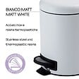 KIAMAMI VALENTINA - Poubelle Ronde De 3 Litres À Pédale Pour Toilettes, Blanche À Fermeture Douce, Acier Inoxydable | Papaya - vignette