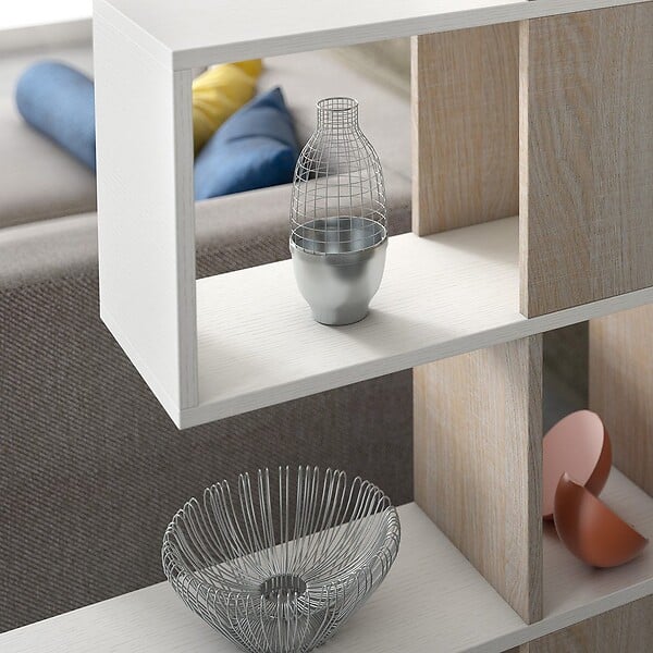 KIAMAMI VALENTINA - Étagère Moderne En Chêne Et Blanc - large