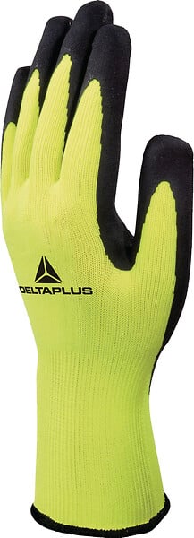 DELTA PLUS - Gants manutention poly enduit latex jaune fluo - Taille 10 - large