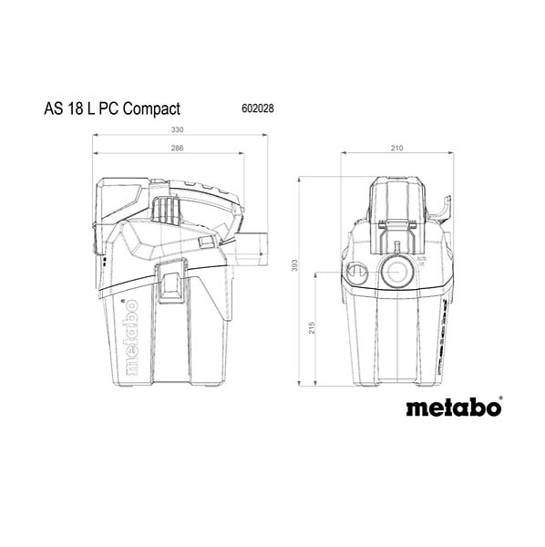 METABO - Aspirateur sans fil 18V AS 18 L PC Compact METABO  Pick+Mix (sans batterie ni chargeur) - large