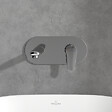 VILLEROY ET BOCH - Mitigeur lavabo mural  O.novo Start avec vidage Push Open chrome + corps encastré - vignette