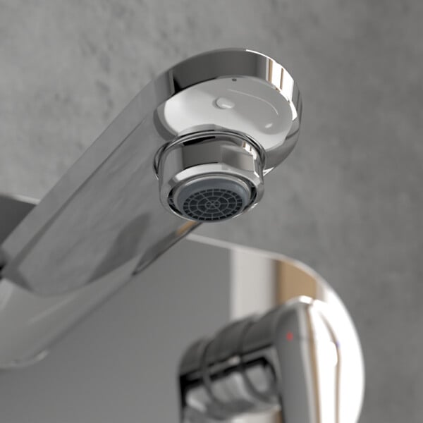 VILLEROY ET BOCH - Mitigeur lavabo mural  O.novo Start avec vidage Push Open chrome + corps encastré - large