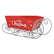 FEERIC LIGHTS & CHRISTMAS - Déco Noël Traineau en métal Rouge et Blanc L 65 cm - vignette