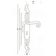 SECURY-T - Poignées de porte fer forgé COQ vieil argent 330X36 mm Trou de clé L - vignette