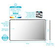 AURLANE - Miroir salle de bain avec eclairage LED et contour noir - 120x70cm - GO BLACK LED - vignette