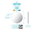 AURLANE - Miroir salle de bain rond avec eclairage LED - Diamètre 50cm - GO LED - vignette