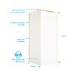 AURLANE - Retour pour Porte de Douche 80x195cm Verre Trempe 8mm Anticalcaire - Alu Or Brosse - GOLD ELEMENTARY - vignette