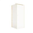 AURLANE - Retour pour Porte de Douche 80x180 cm Verre Trempe 5mm - Finition Or Brosse - GOLD ELEMENTARY - vignette