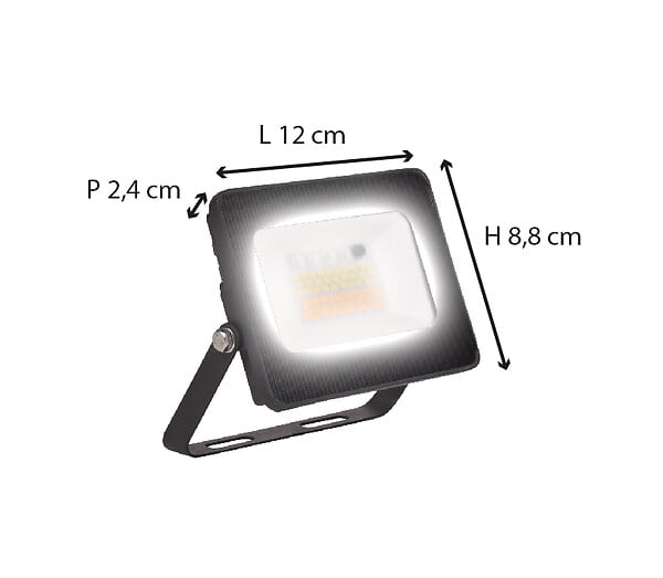 VOLTMAN - Projecteur extérieur avec télécommande IP65 (1200lm 6500K A++) - Noire - Voltman - large