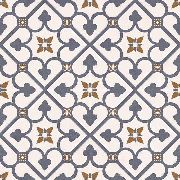 CERAM - Carreau de grès cérame Brighton Blue 45x45cm - 1,42m²/boîte - large