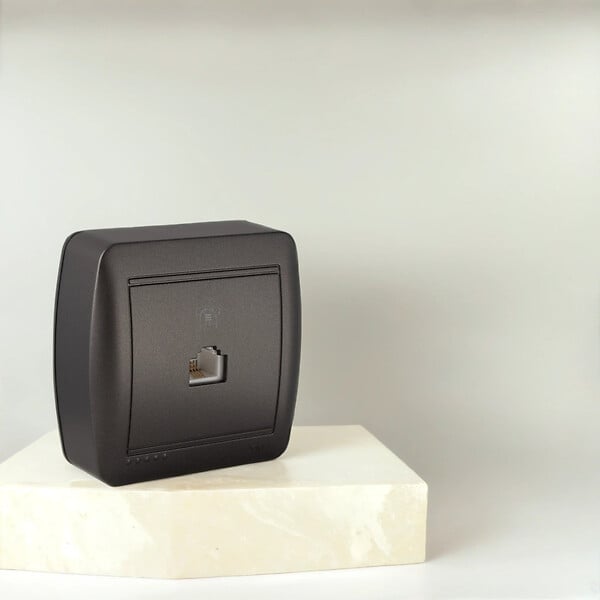 SOLERA - Prise RJ11 en saillie - Noir graphite - Solera - large