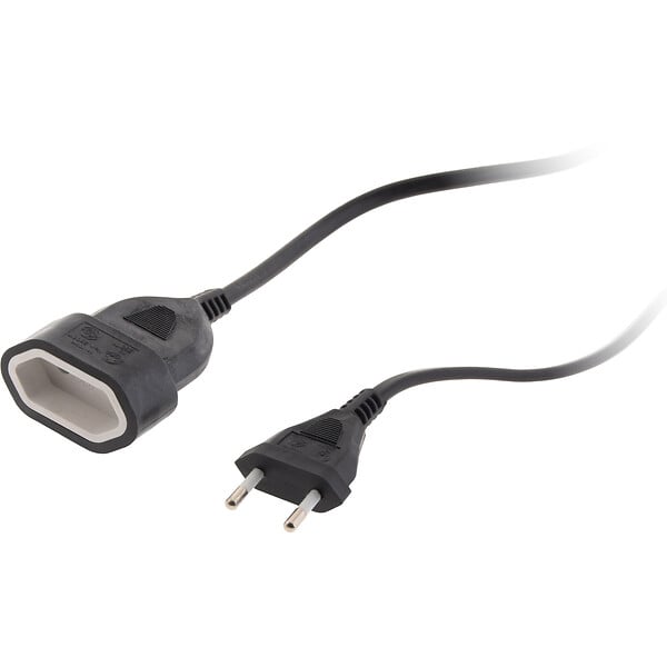 ZENITECH - Rallonge de câble HO5VV-F 2x1mm² - 2m - noir - Zenitech - large