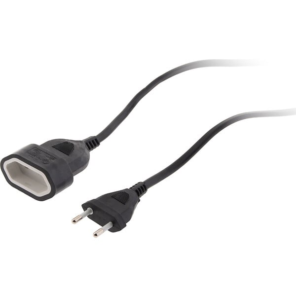 ZENITECH - Rallonge de câble HO5VV-F 2x1mm² - 5m - noir - Zenitech - large