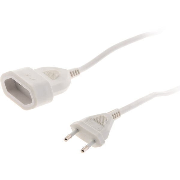 ZENITECH - Rallonge de câble HO5VV-F 2x1mm² - 5m - blanc - Zenitech - large