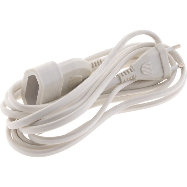 ZENITECH - Rallonge de câble HO5VV-F 2x1mm² - 5m - blanc - Zenitech - large