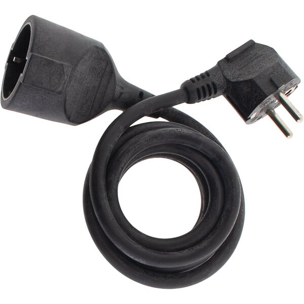ZENITECH - Rallonge Schuko HO5VV-F 3G1,5mm² 2m - noir - Zenitech - large