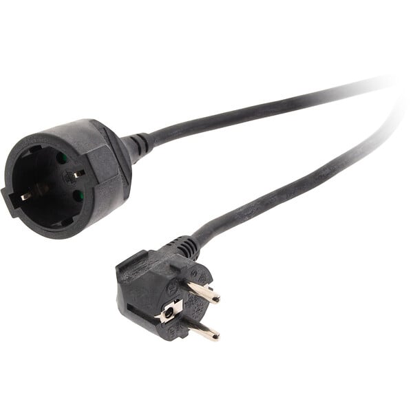 ZENITECH - Rallonge Schuko HO5VV-F 3G1,5mm² 2m - noir - Zenitech - large