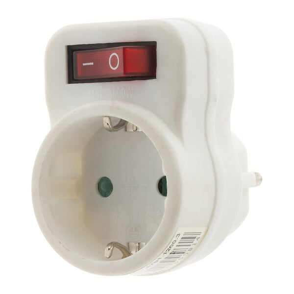ZENITECH - Prise Schuko 16A + interrupteur - Blanc - Zenitech - large