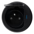 OTIO - Bloc prise encastrable + clapet + port USB-C - Noir - Otio - vignette
