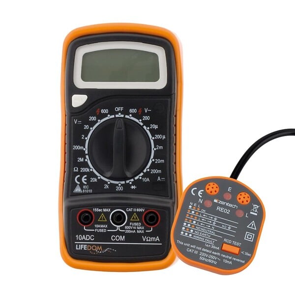 ZENITECH - Multimètre digital + testeur de prise - Zenitech - large