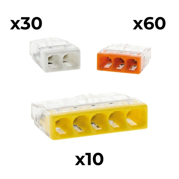 WAGO - Lot de 100 bornes 2/3/5 entrées série 2273 - Wago - large