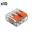 WAGO - Sachet de 10 bornes 3 entrées série 221 - Wago - vignette