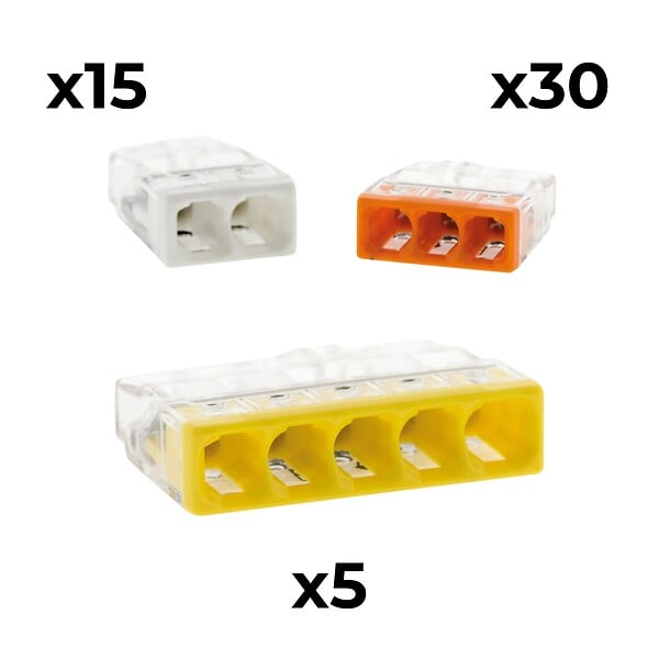 WAGO - Lot de 50 bornes 2/3/5 entrées série 2273 - Wago - large