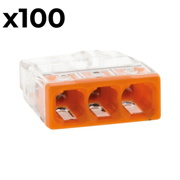 WAGO - Boîte de 100 bornes 3 entrées série 2273 - Wago - large