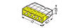 WAGO - Lot de 100 bornes WAGO 2273 - 5 x 0,5 à 2,5mm² Transp. / Jaune - vignette