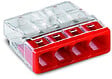 WAGO - Lot de 100 bornes WAGO 2273 - 4 x 0,5 à 2,5mm² Transp. / Rouge - vignette