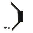 ZENITECH - Lot de 10 embases à visser - Noir - Zenitech - vignette