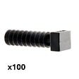 ZENITECH - Lot de 100 embases Noires pour chevilles - Zenitech - vignette