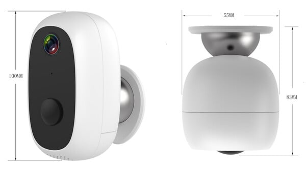VOLTMAN - Caméra extérieure Wifi MoovE + détecteur de mouvement + vision de nuit et haut parleur - Voltman - large