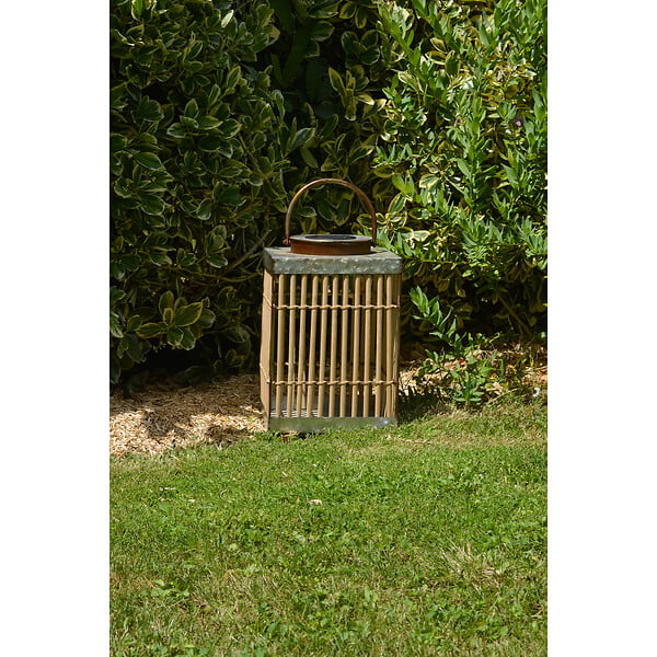 ORIUM - Lanterne solaire bambou Carrée - Orium - large