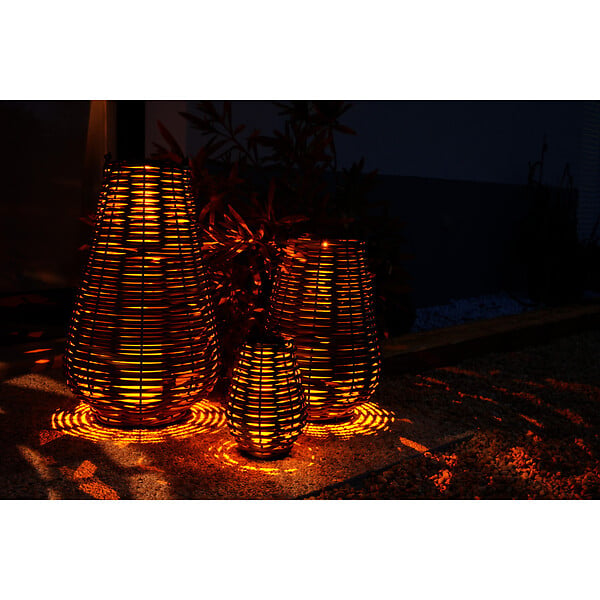 ORIUM - Lanterne solaire tressée Aretha h25cm - Orium - large