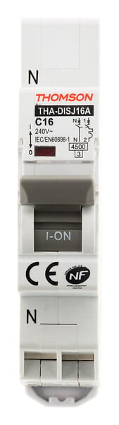 THOMSON - Lot de 6 disjoncteurs à connexions automatiques PH+N - 16A NF - Thomson - large